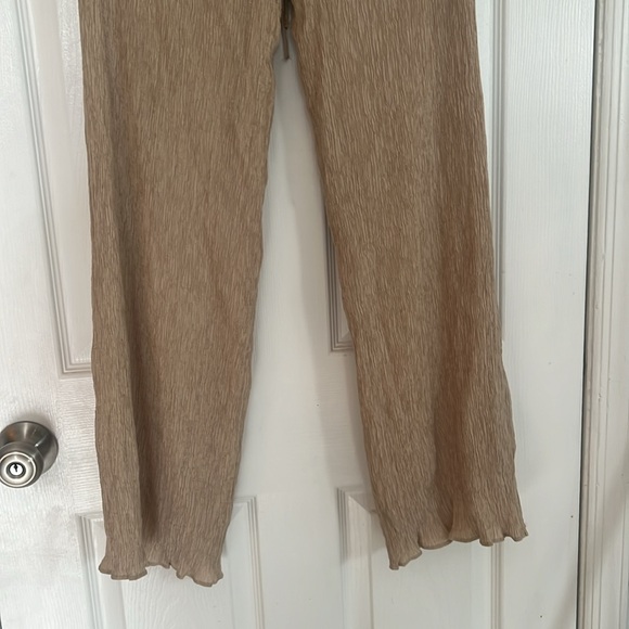 Abercrombie & Fitch pant size medium beige tan open flow pants bottoms long cute - Picture 5 of 11